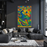 Caspian Sea Mosaic Poster