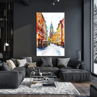 Poland Krakow Old Town and St Marys Basilica Poster