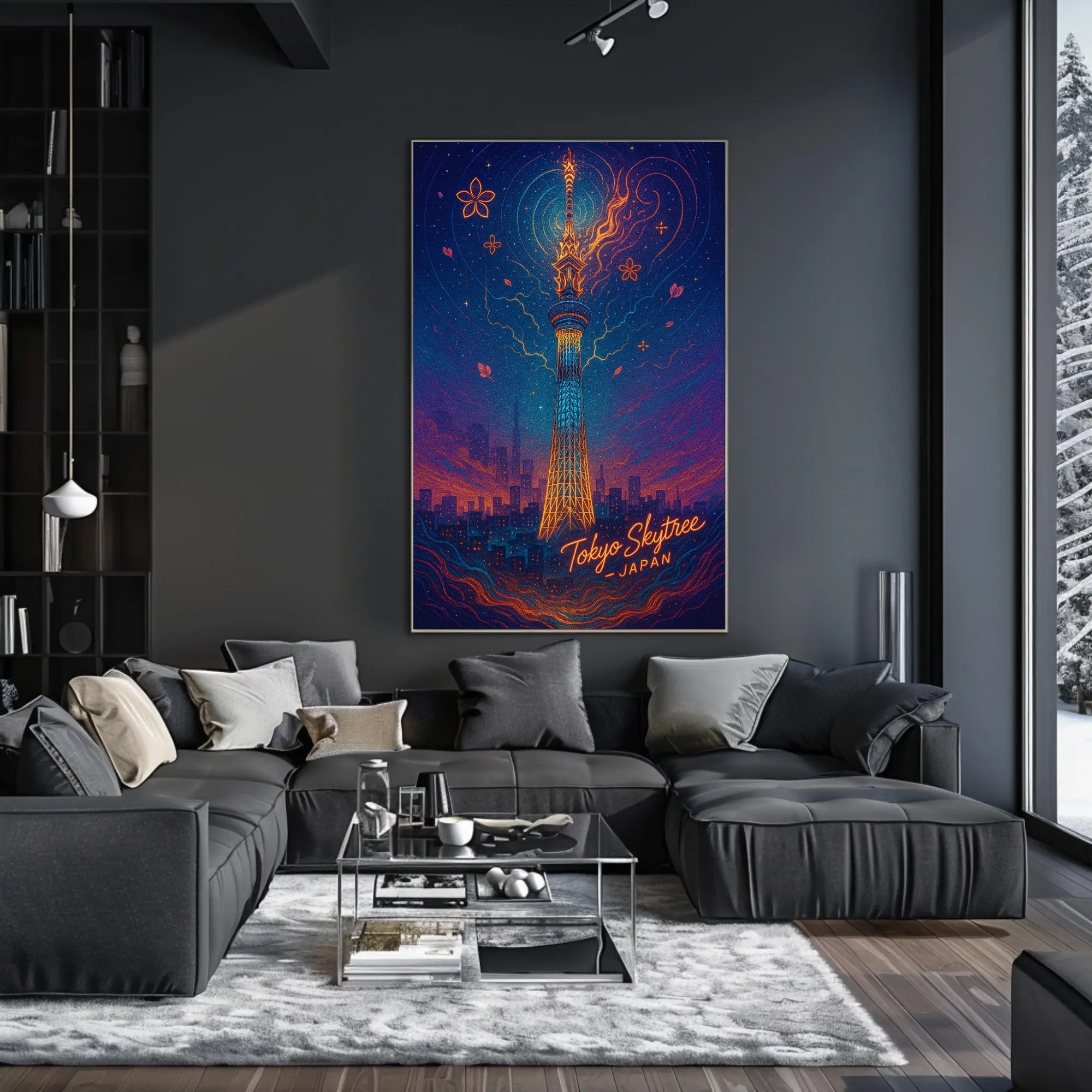 Tokyo Skytree Travel Poster Scenic Wall Art Print