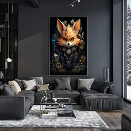 Cyber Fox Guardian Poster