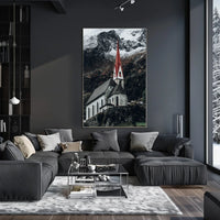 Alpine Church In Winter Poster