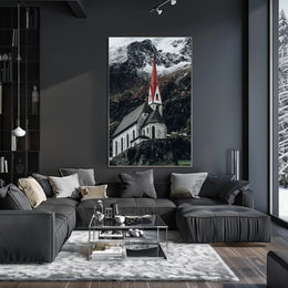 Alpine Church In Winter Poster