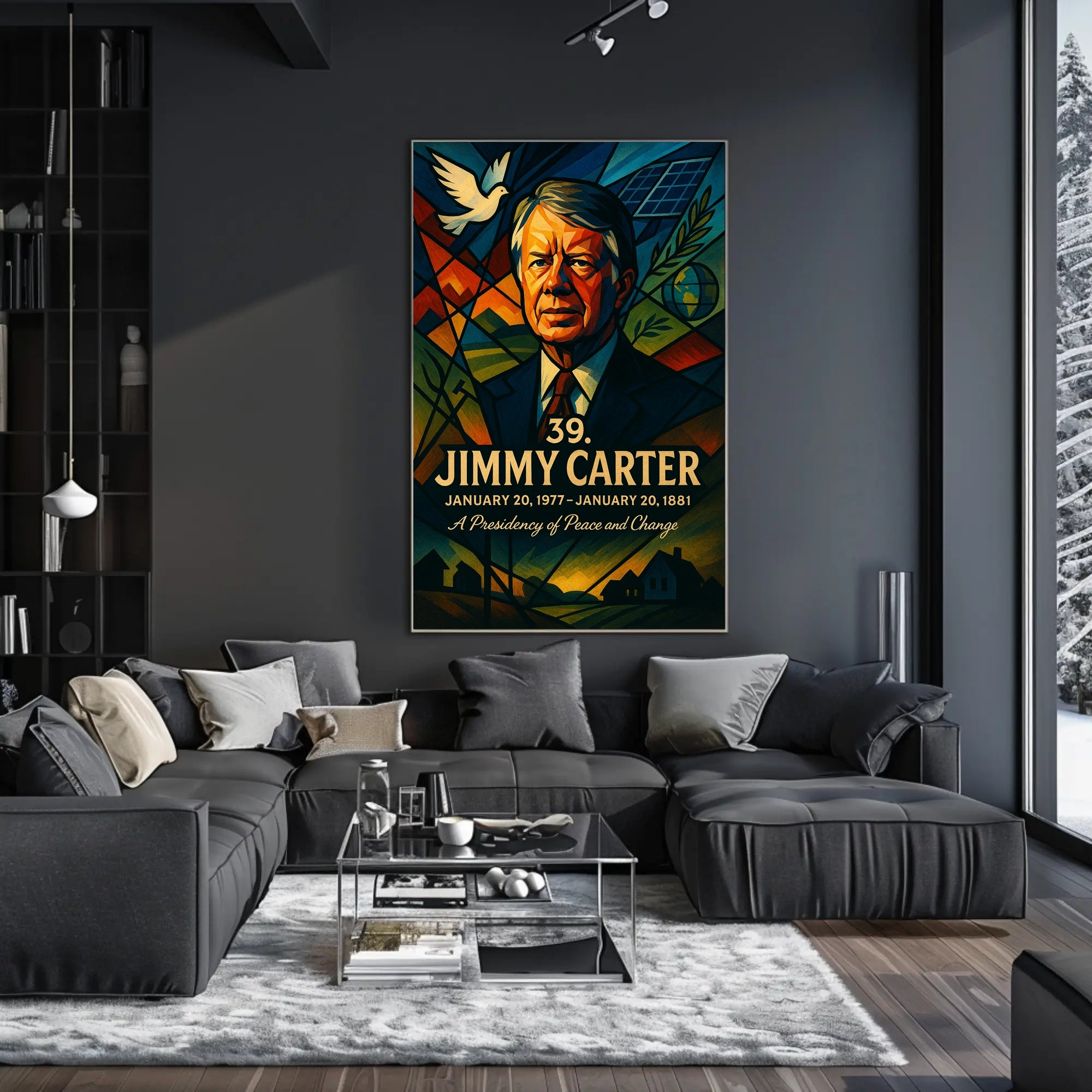 Jimmy Carter United States Leader Fine Art Print PosterGoat
