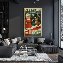 Mrs. Claus Hosts a Reindeer Fashion Show Poster