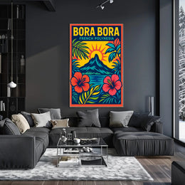 Bora Bora Tropical Adventure Vintage Travel Poster PosterGoat