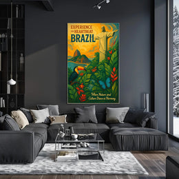Experience The Heartbeat Of Brazil Poster