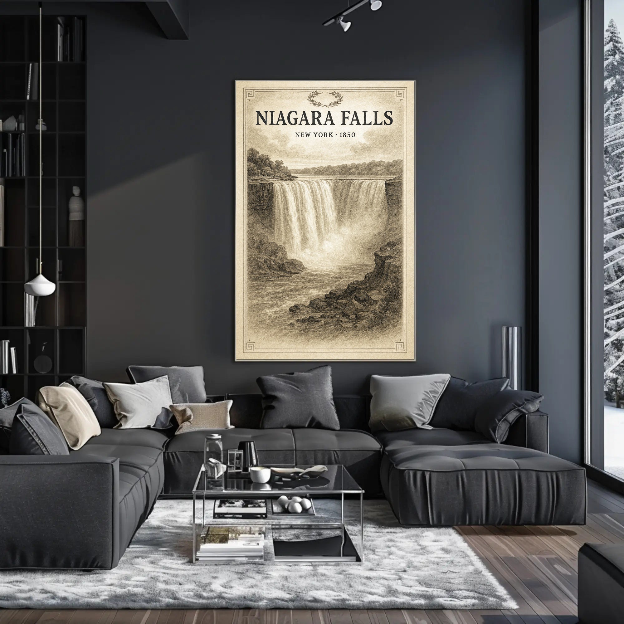 Niagara Falls New York 1850 Poster PosterGoat