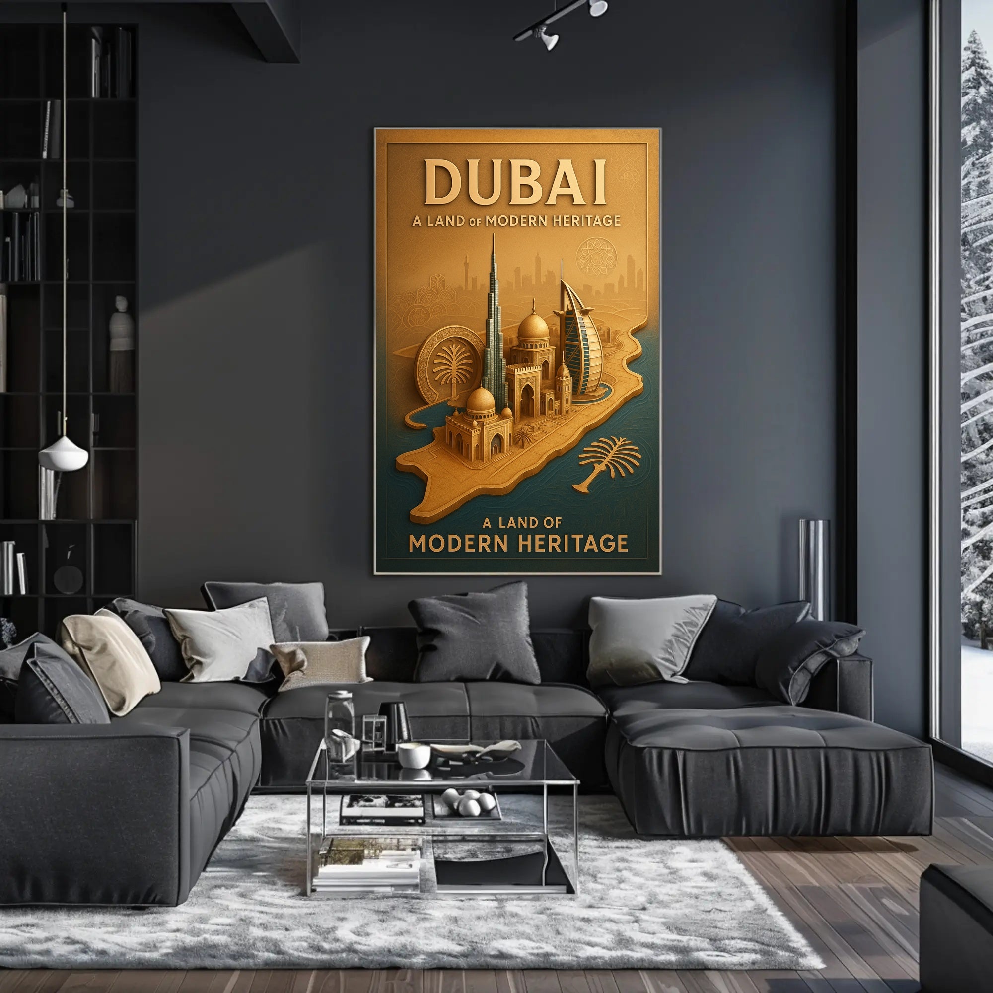 Dubai's Architectural Harmony: Urban or Cityscape Poster
