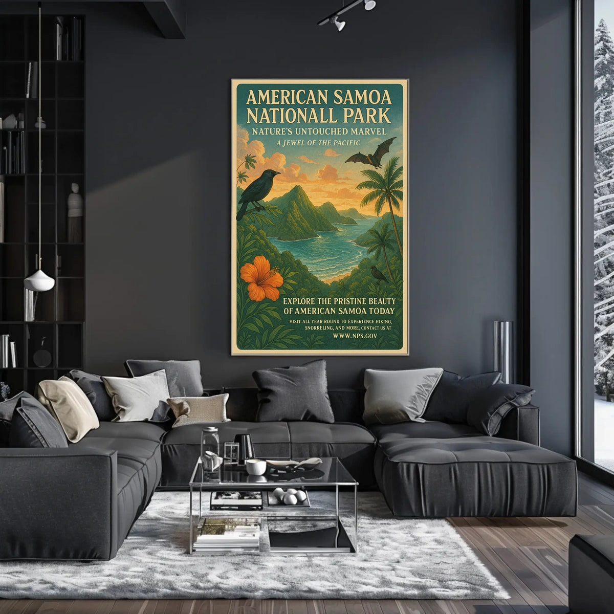 National Park of American Samoa Vibrant Landscape Poster