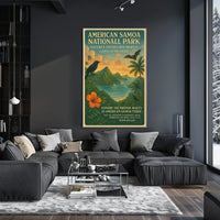 National Park of American Samoa Vibrant Landscape Poster