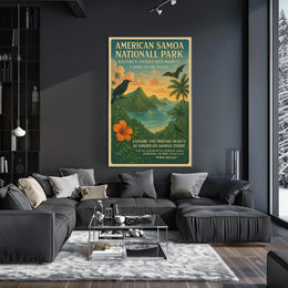 National Park of American Samoa Vibrant Landscape Poster