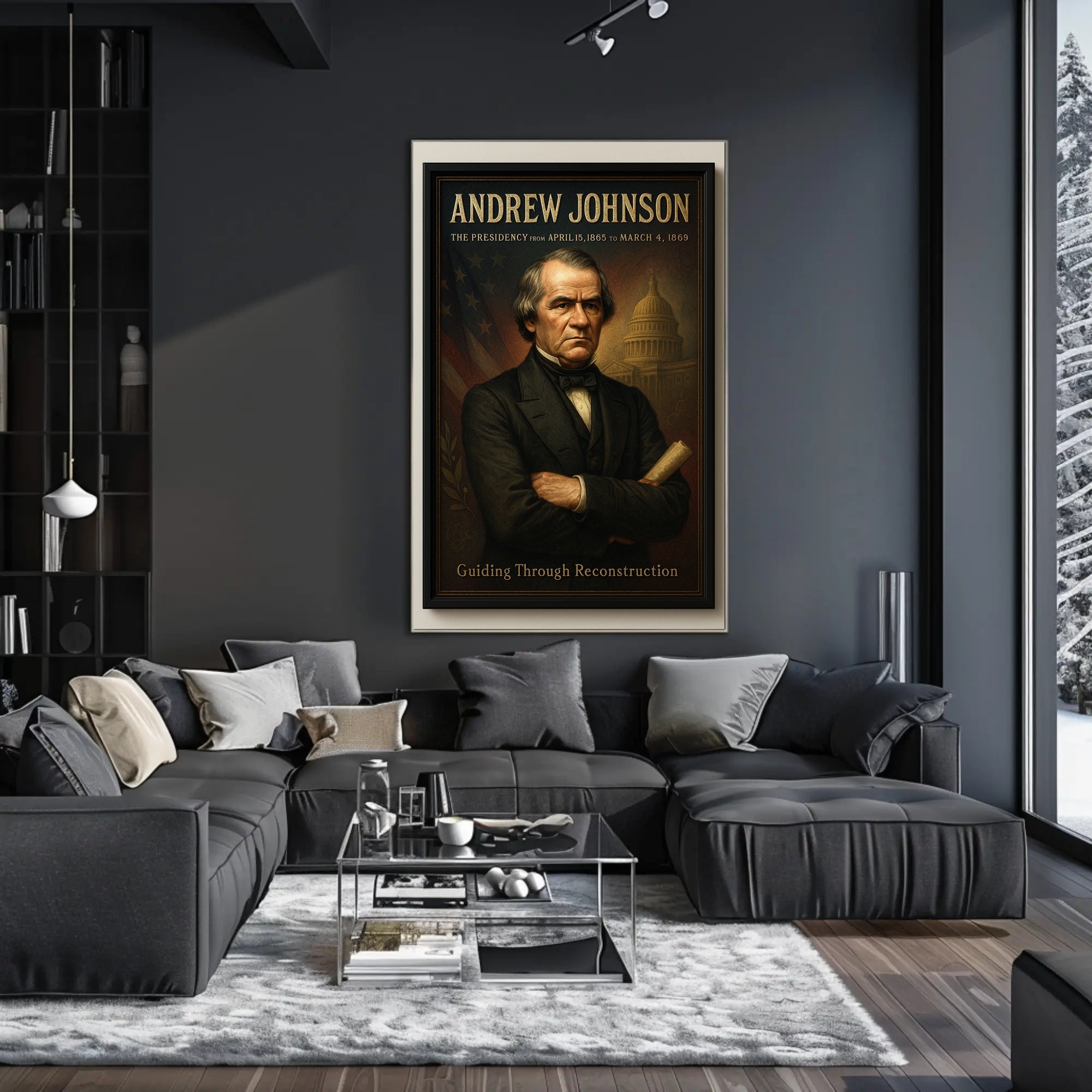 Andrew Johnson Vintage Presidential Historical Poster
