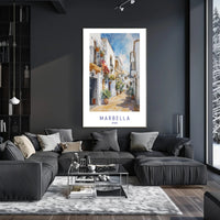 Charming Streets of Marbella Poster PosterGoat