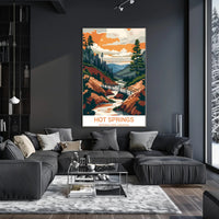 Hot Springs National Park Vintage Travel Poster