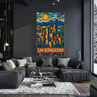 San Bernardino Cityscape Poster