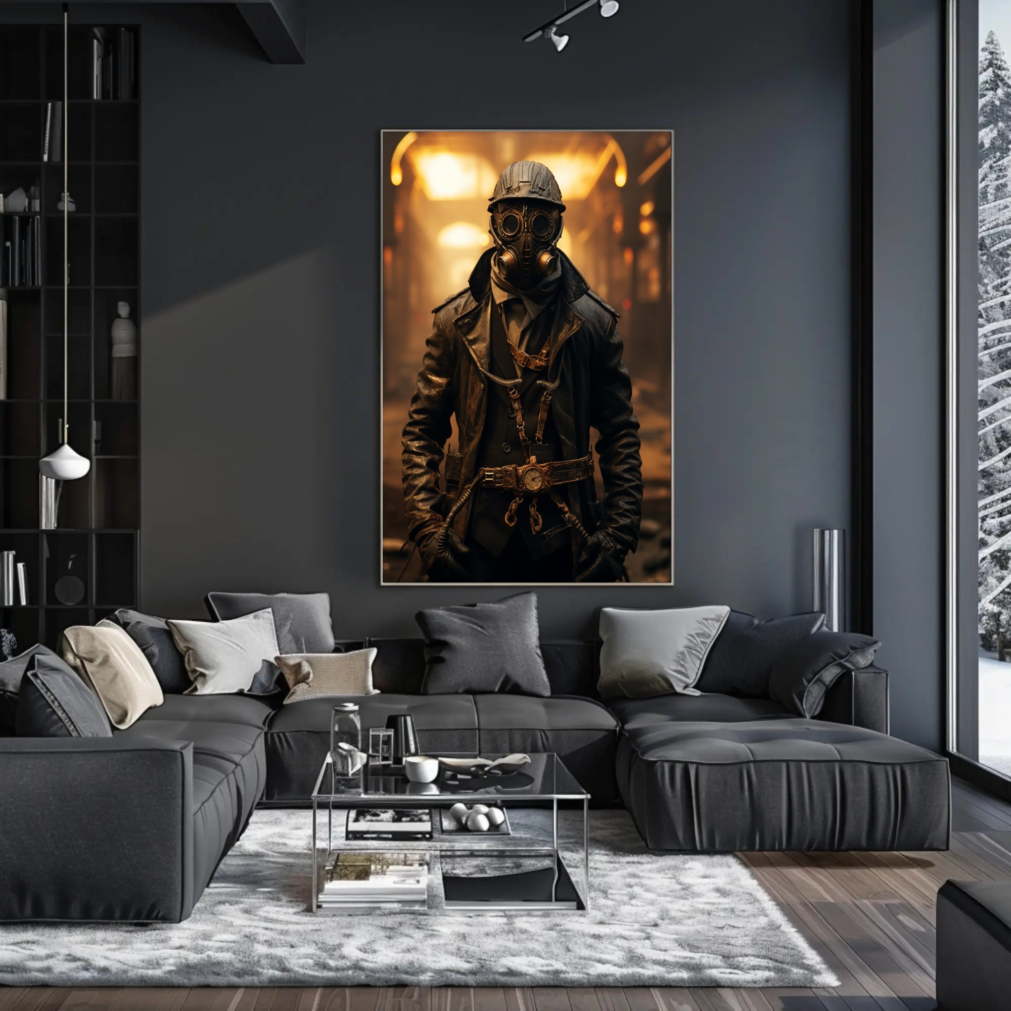 Steampunk Adventure Vintage Industrial Futuristic Sci-Fi Poster