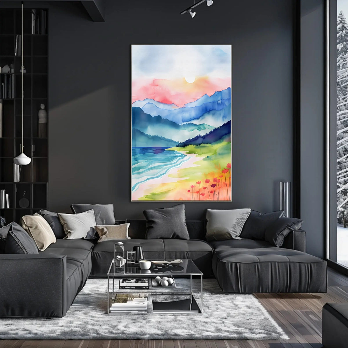 Serene Mountain Landscape Poster