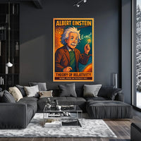 Einstein Relativity Vintage Science Curious Minds Poster