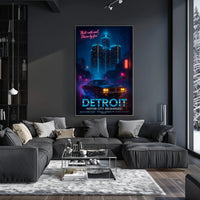 Detroit Motor City Recharged Wall Art Print PosterGoat