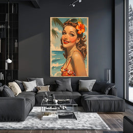 Vintage Beach Beauty Poster