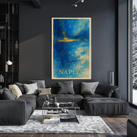 Naples Florida Poster Palm Trees Beach Sunset Wall Art