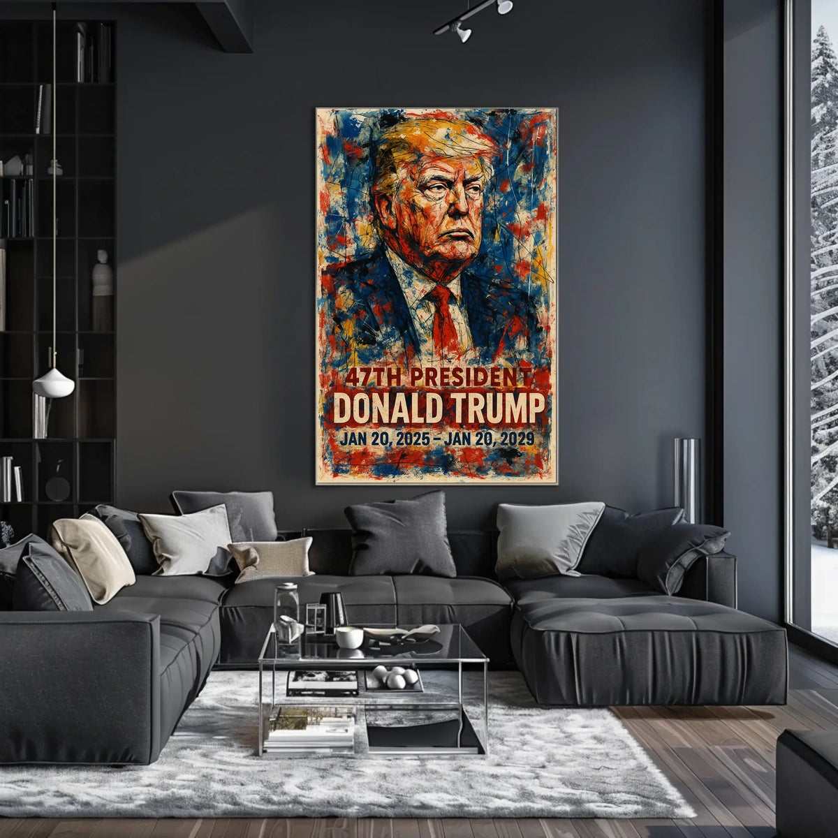 Patriotic Abstract Political Figure Art Poster 2025