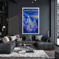 Santorini, Greece A Vibrant Escape Poster