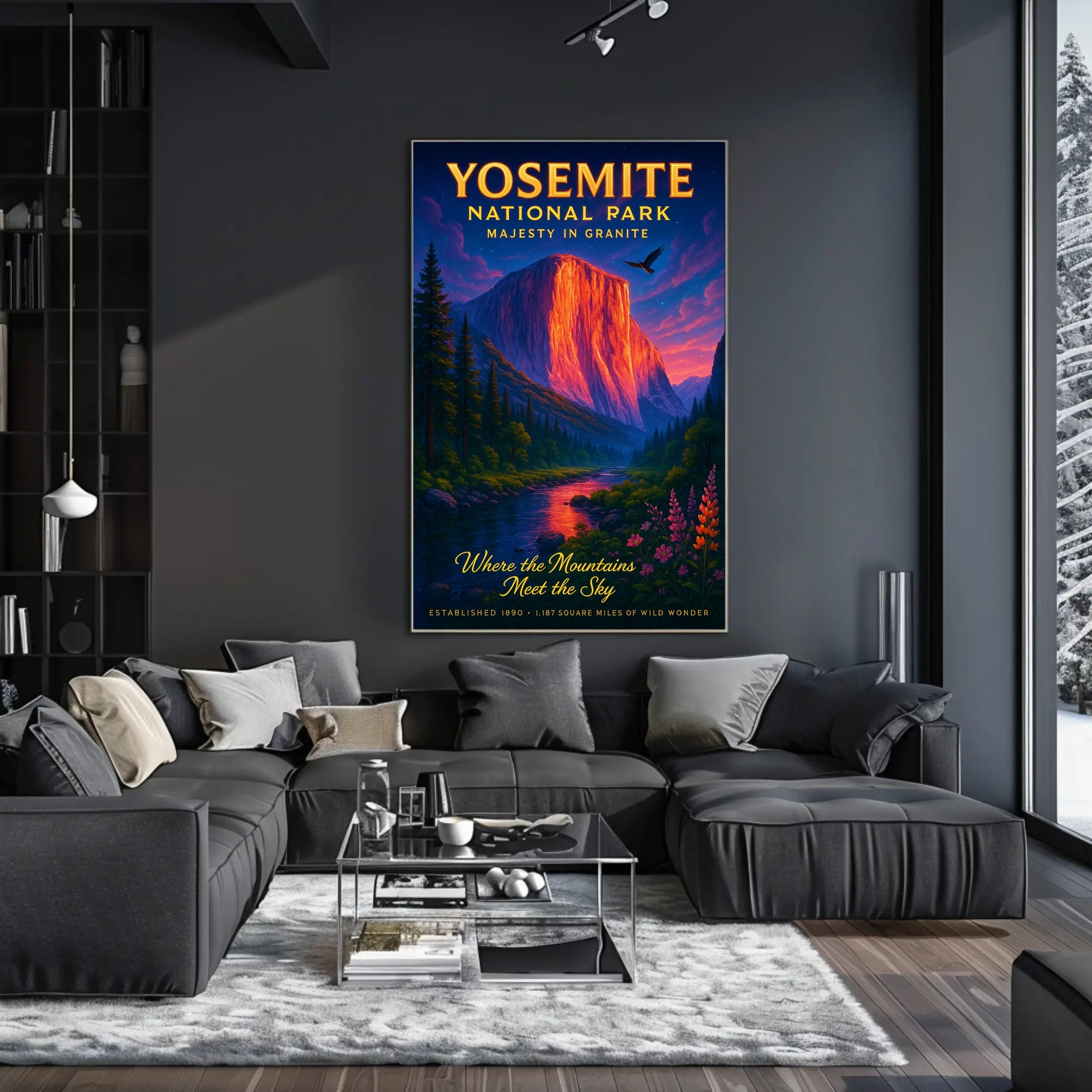 Yosemite National Park Majesty in Granite Poster PosterGoat