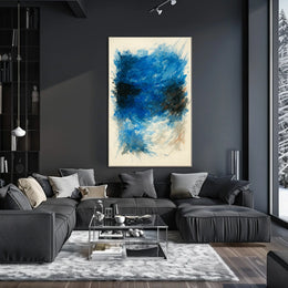 Abstract Blue Swirl Abstract Poster