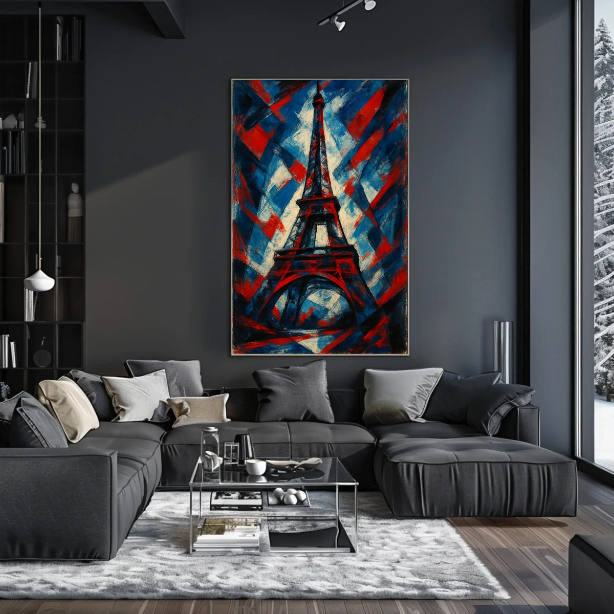 Eiffel Tower In Abstract Colors Abstract Poster