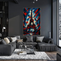 Eiffel Tower In Abstract Colors Abstract Poster