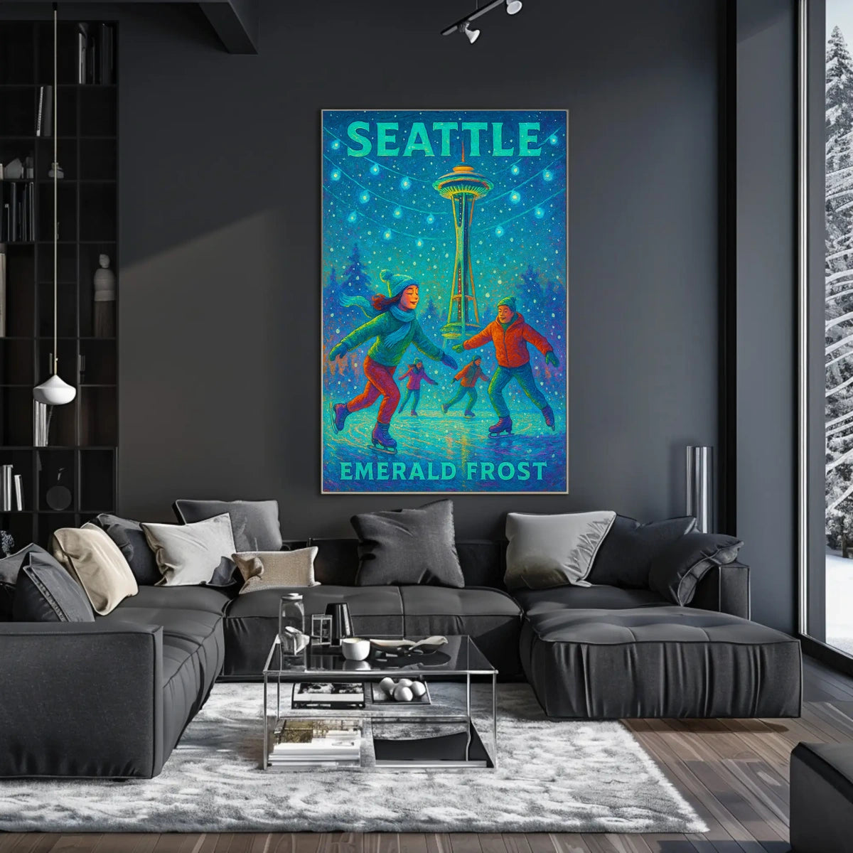 Seattle Emerald Frost Poster