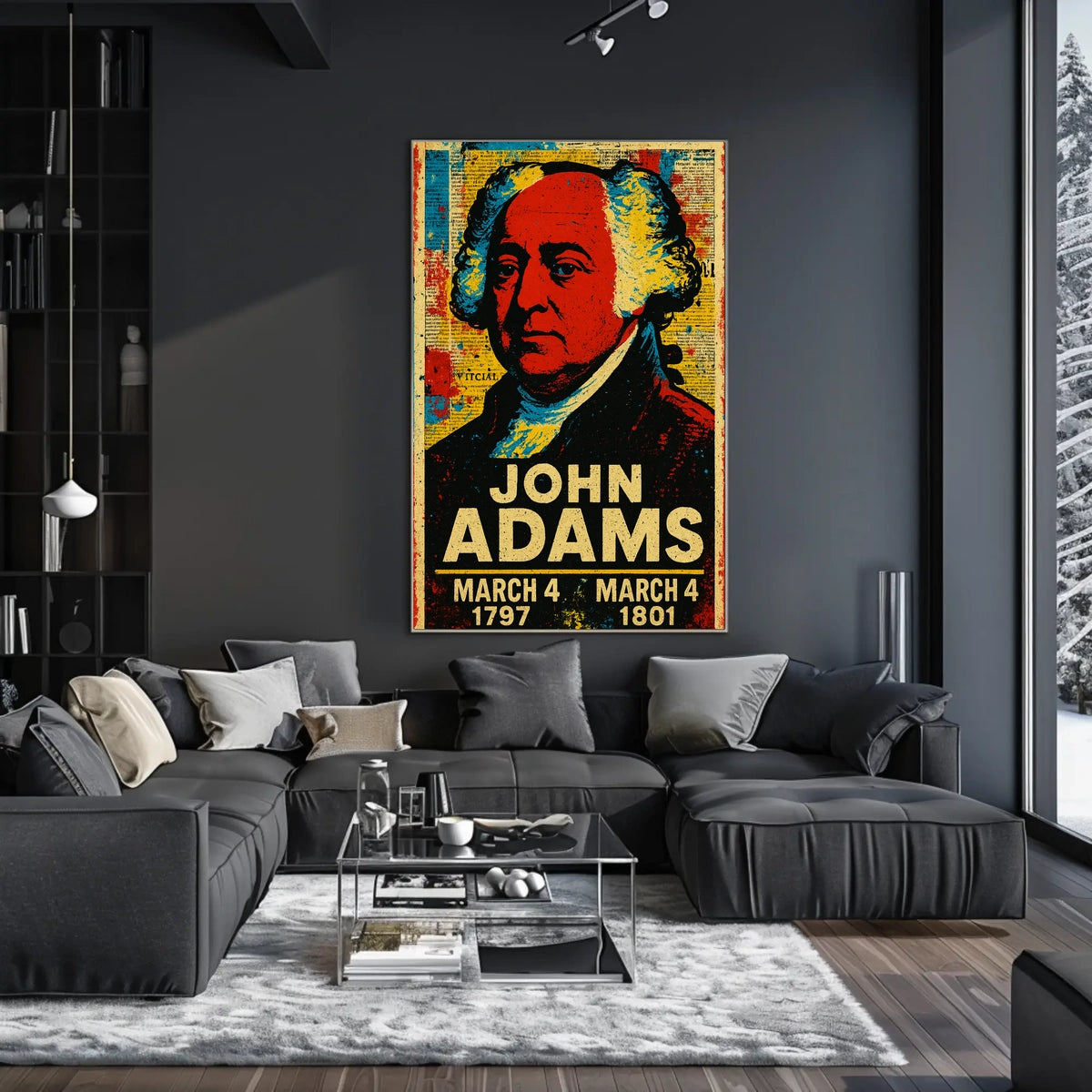 John Adams 2nd President of the United States Street Art Mashup Poster