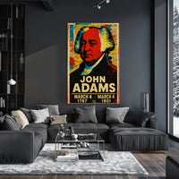 John Adams 2nd President of the United States Street Art Mashup Poster