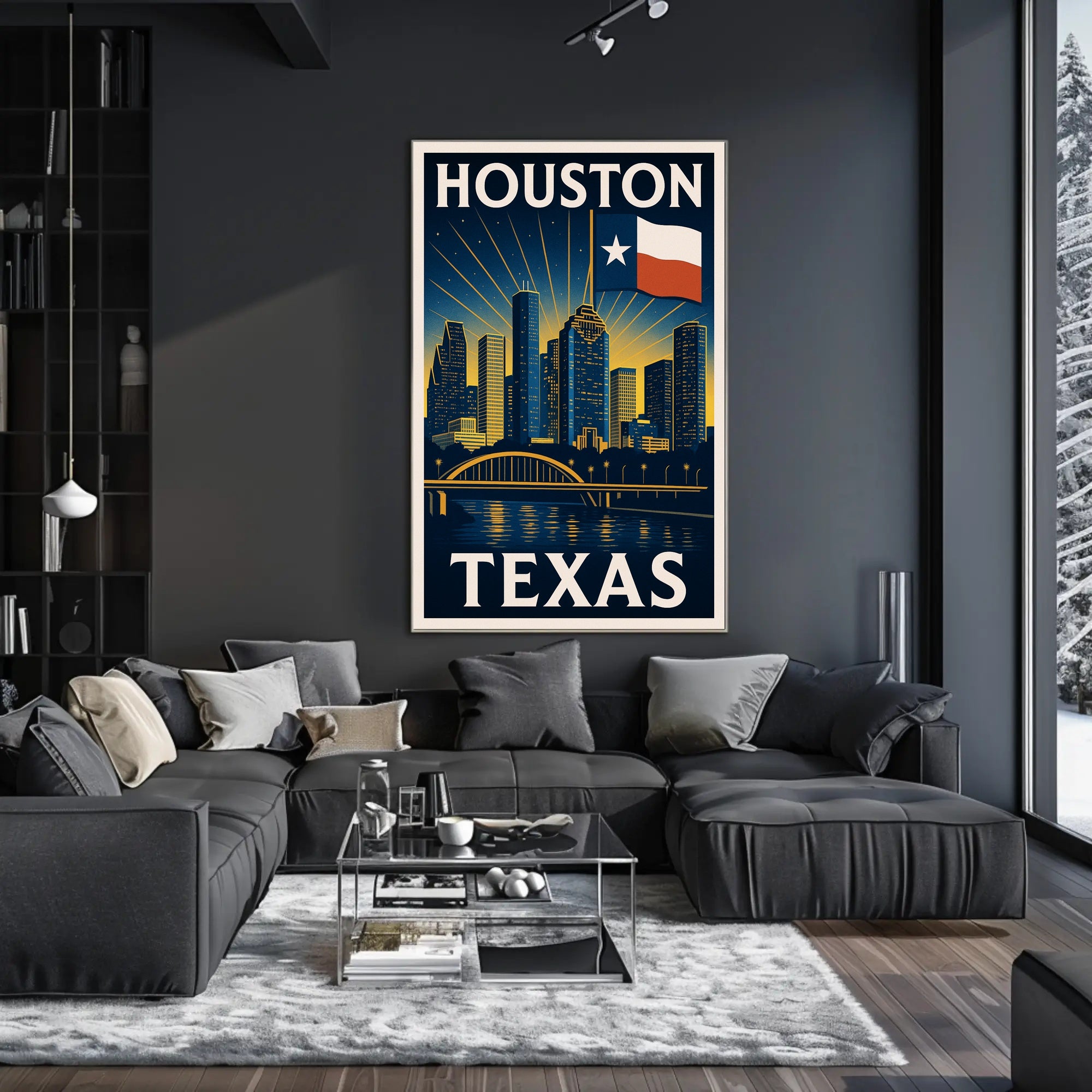 Houston, Texas Skyline Poster PosterGoat