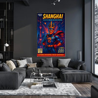 Shanghai The City of Dreams and Neon Dreams Poster