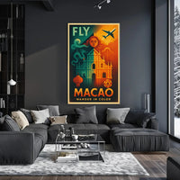 Travel to Macao Vibrant Exploration Travel Poster PosterGoat