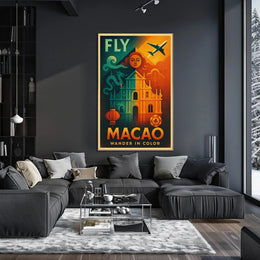 Travel to Macao Vibrant Exploration Travel Poster PosterGoat