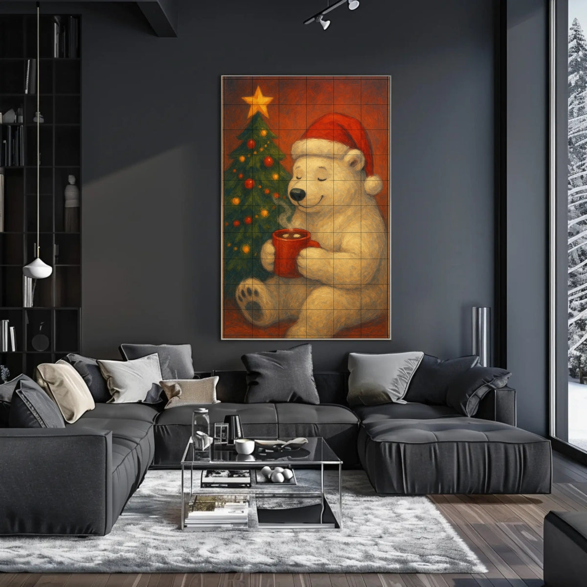 Cozy Christmas Bear Poster