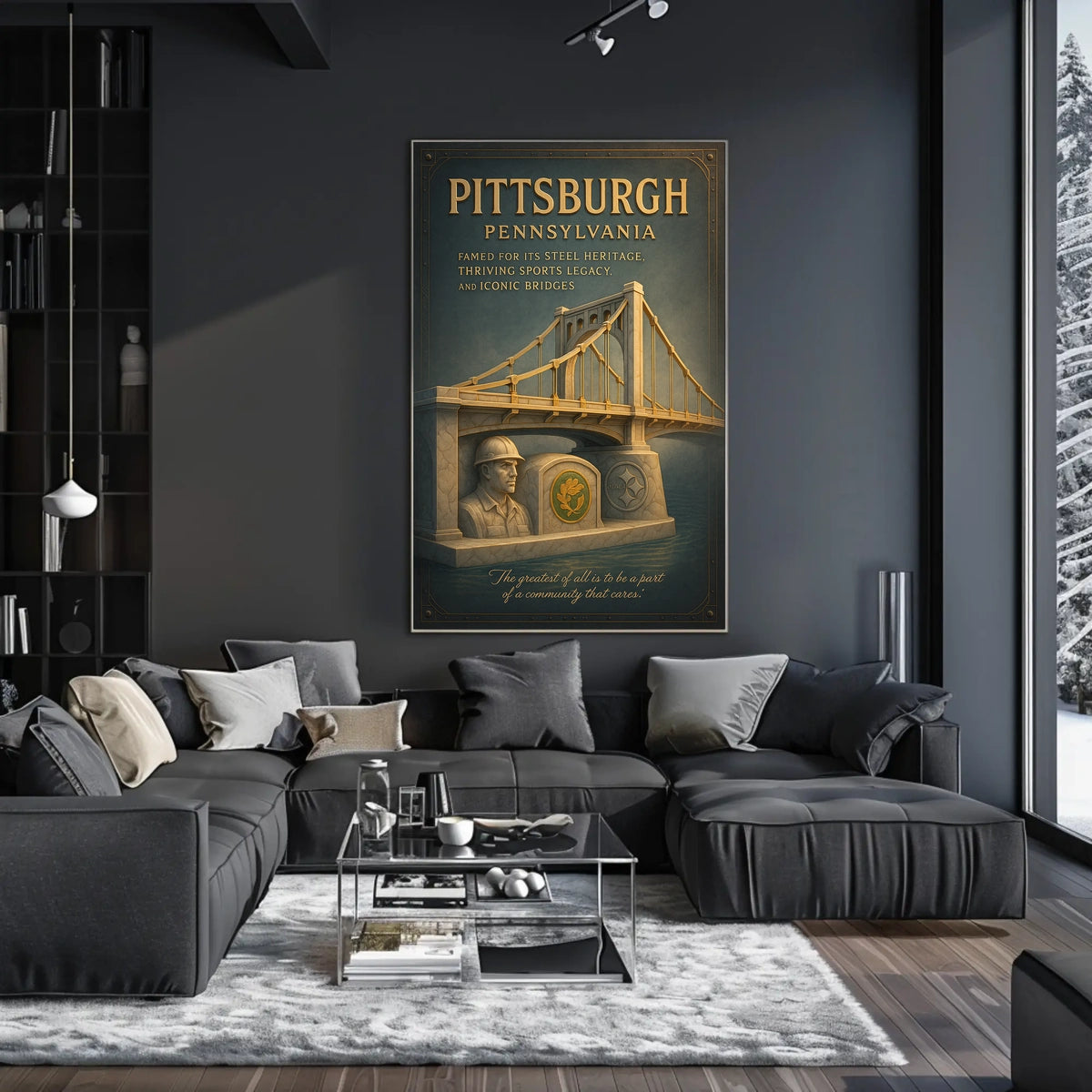 Pittsburgh A Legacy of Steel and Bridges Poster