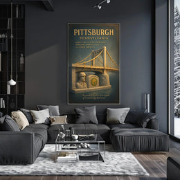 Pittsburgh A Legacy of Steel and Bridges Poster
