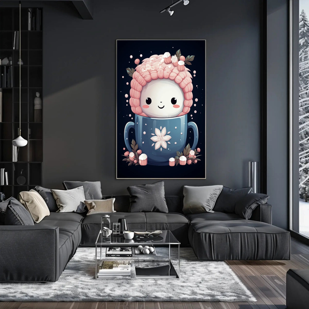 Cute Winter Mug Art Poster for Abstract or Artistic Poster