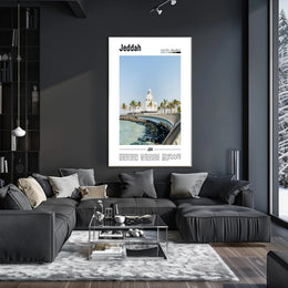 Jeddah Skyline: The Modern Cultural Heritage Travel Poster PosterGoat