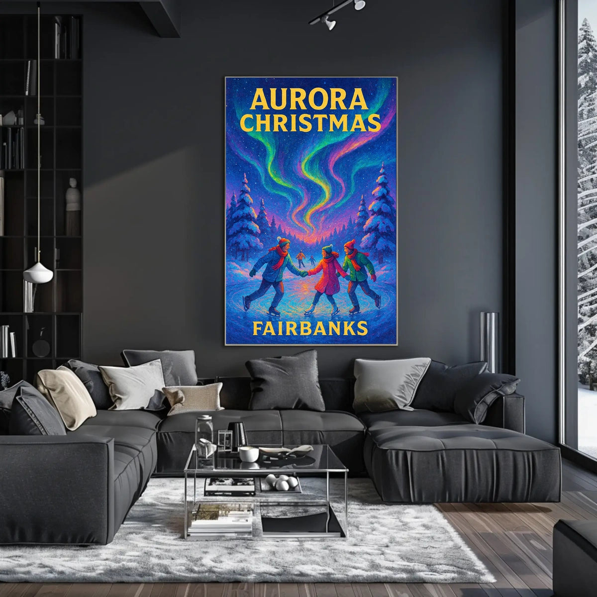 Aurora Christmas In Fairbanks Poster