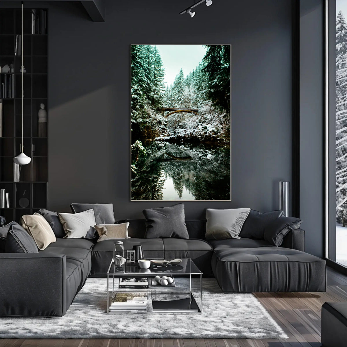 Serene Winter Landscape Scenic National Park Poster