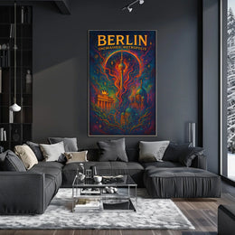 Berlin Surreal Art Poster: Fantasy Urban Energy