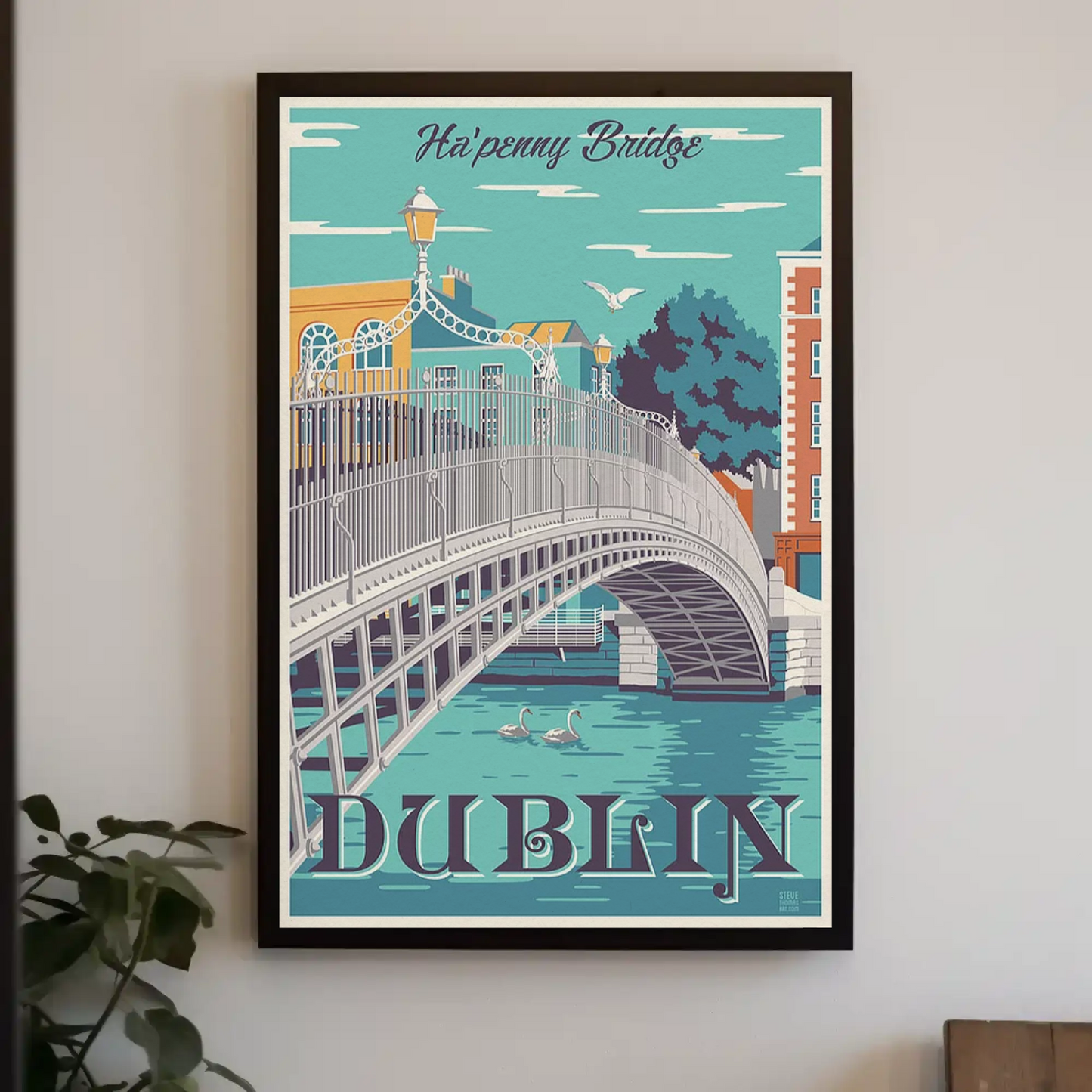 Dublin Ha'penny Bridge Travel Poster