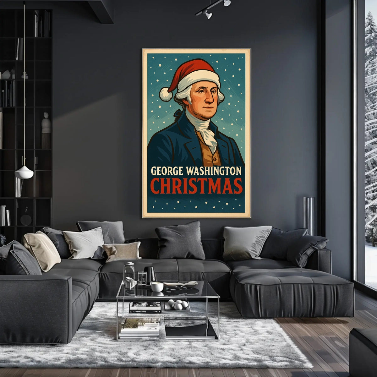 George Washington Christmas Poster