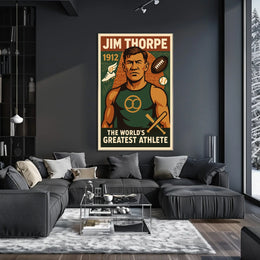 Jim Thorpe Legendary Athlete Poster
