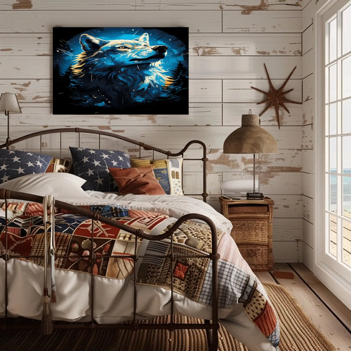 Majestic Wolf In The Moonlight Poster